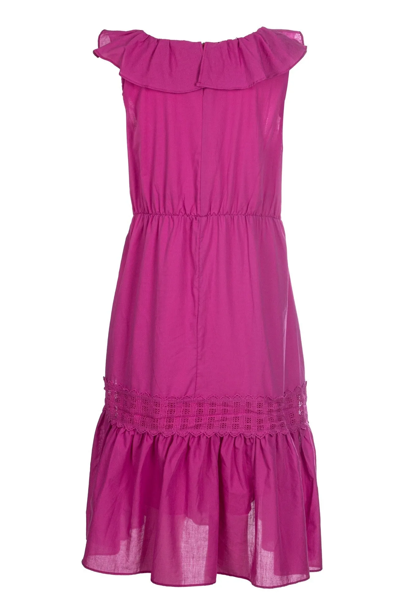 100% Cotton Voile Dress | MAGENTA | 6423A1