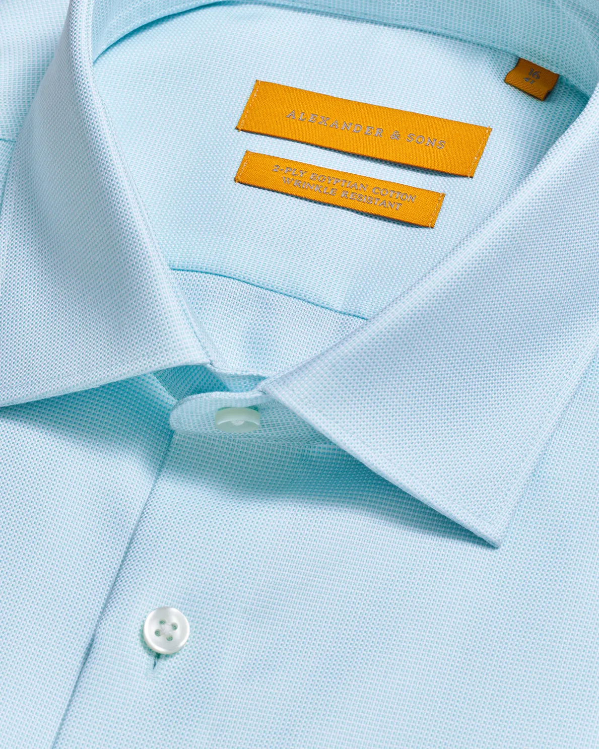 Alexander & Sons, Mint Green Dobby, Long Sleeve Shirt