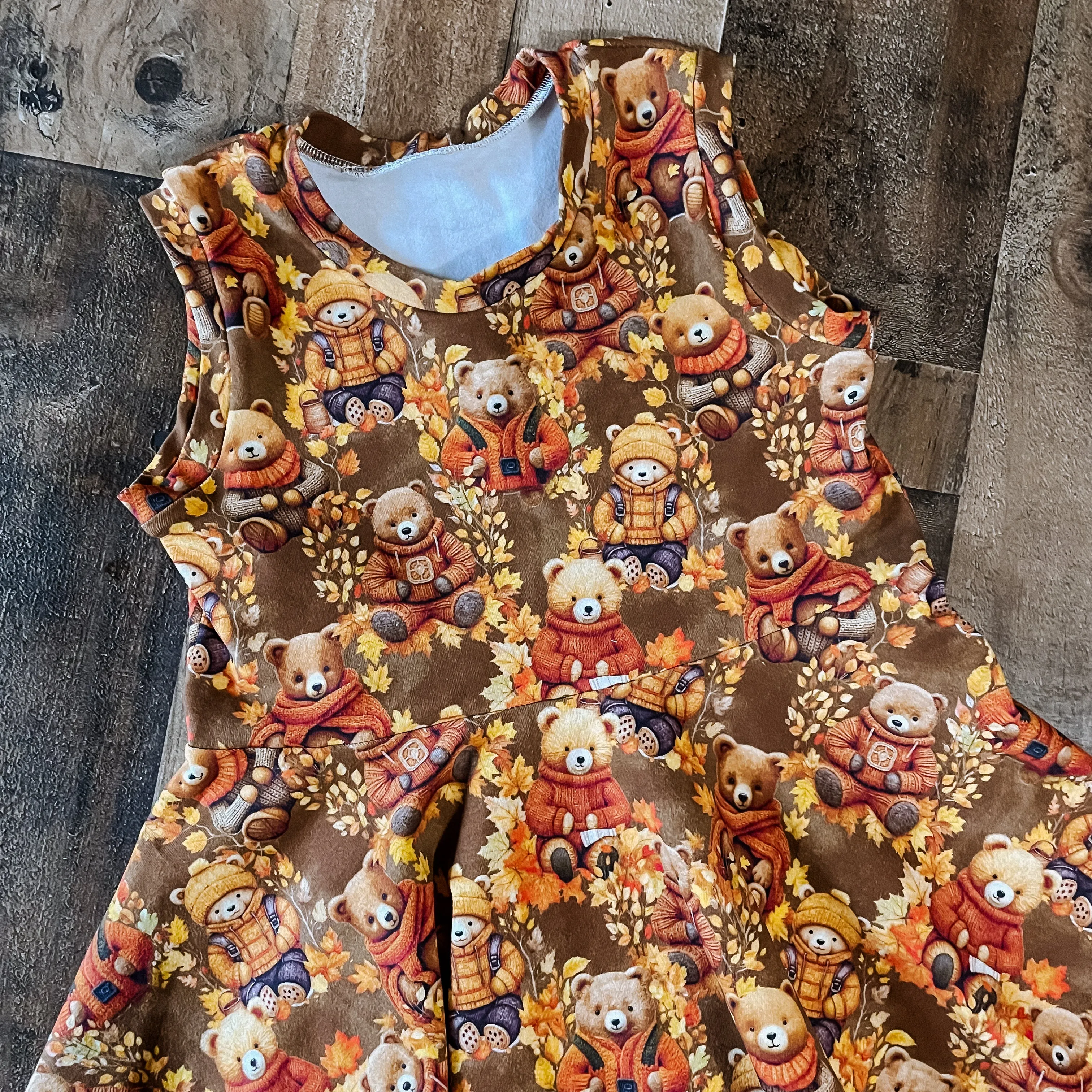 Autumn Bears Twirl Dress
