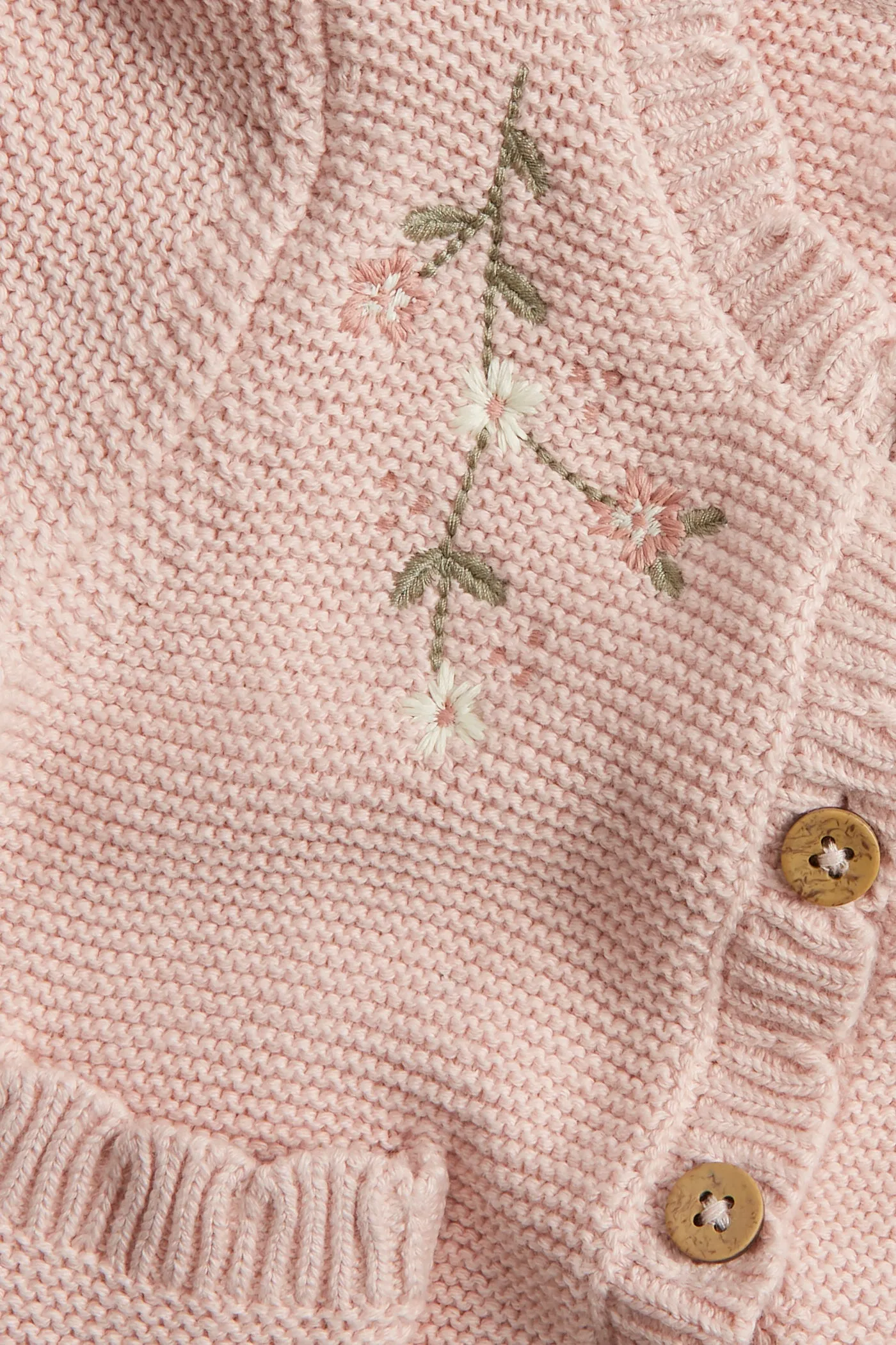 Baby pink embroidered cardigan