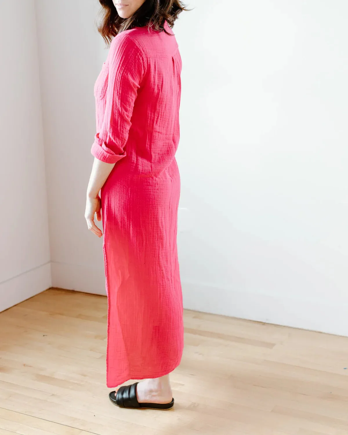 Boyfriend Maxi Dress - Magenta