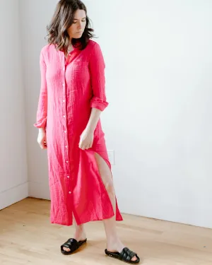 Boyfriend Maxi Dress - Magenta
