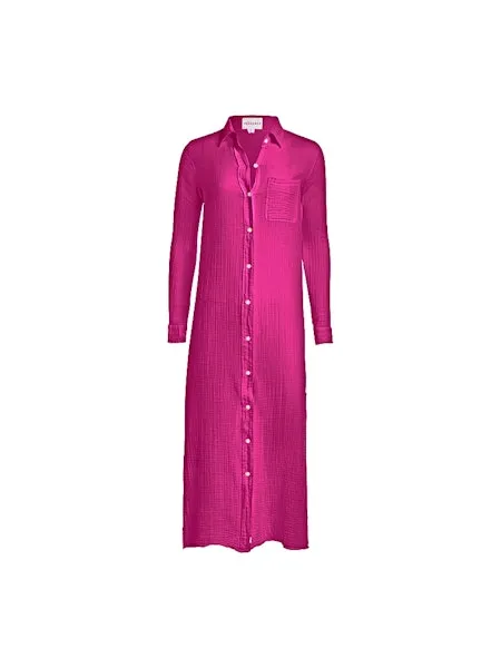 Boyfriend Maxi Dress - Magenta