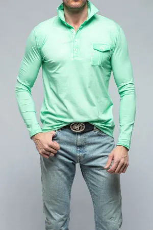 Cafe Paco LS Polo Shirt In Light Mint