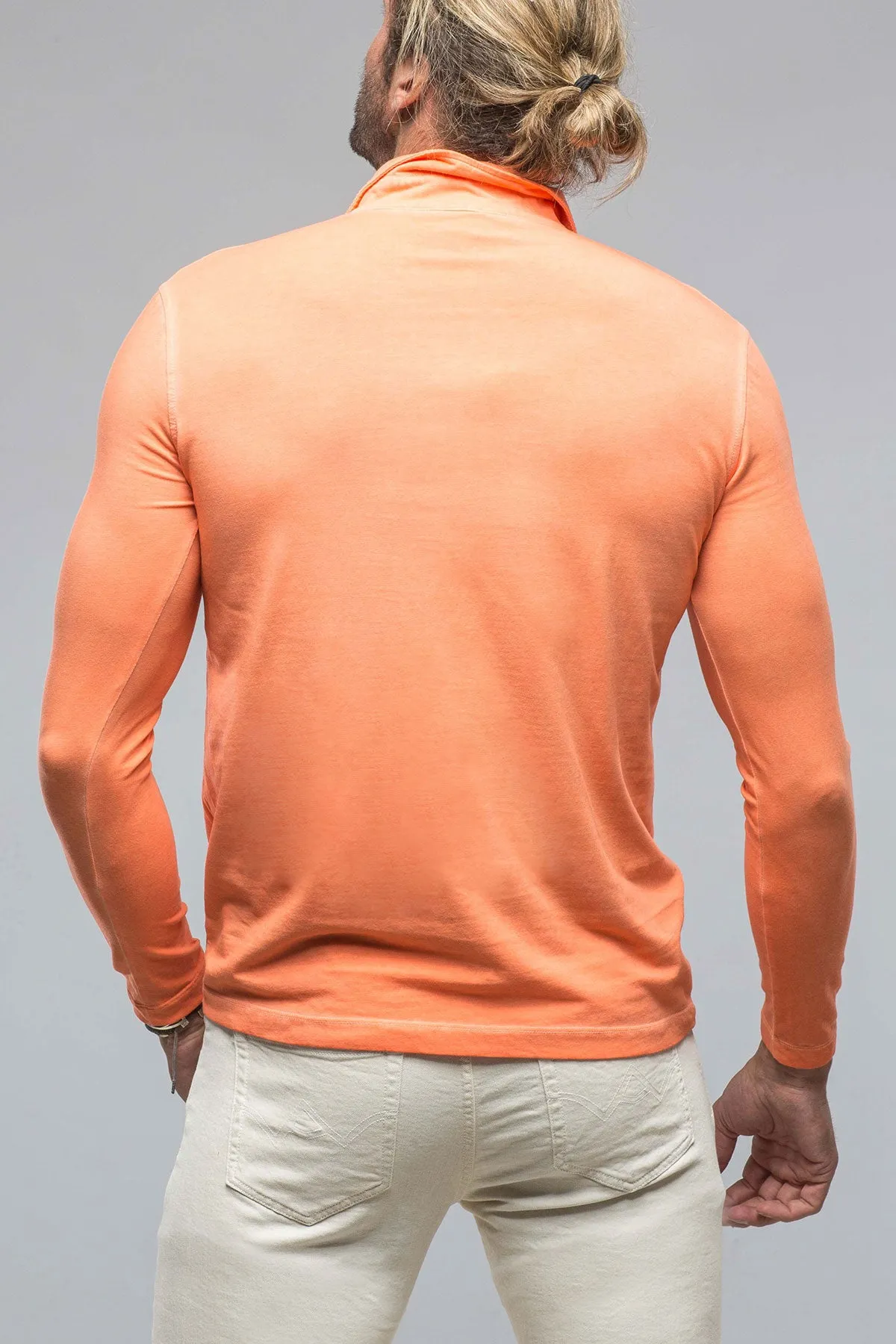 Cafe Paco LS Polo Shirt In Peach