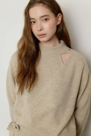 Cashmere Wrap Knit In Oatmeal