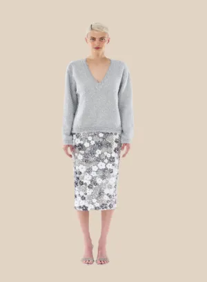 CELESTIAL KNIT V-NECK SWEATER