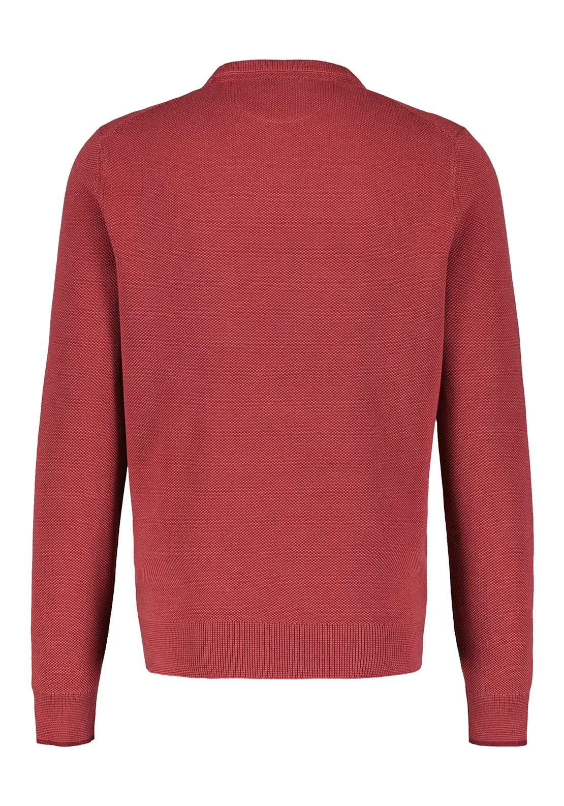 Crew Neck Knit - Deep Garnet Red