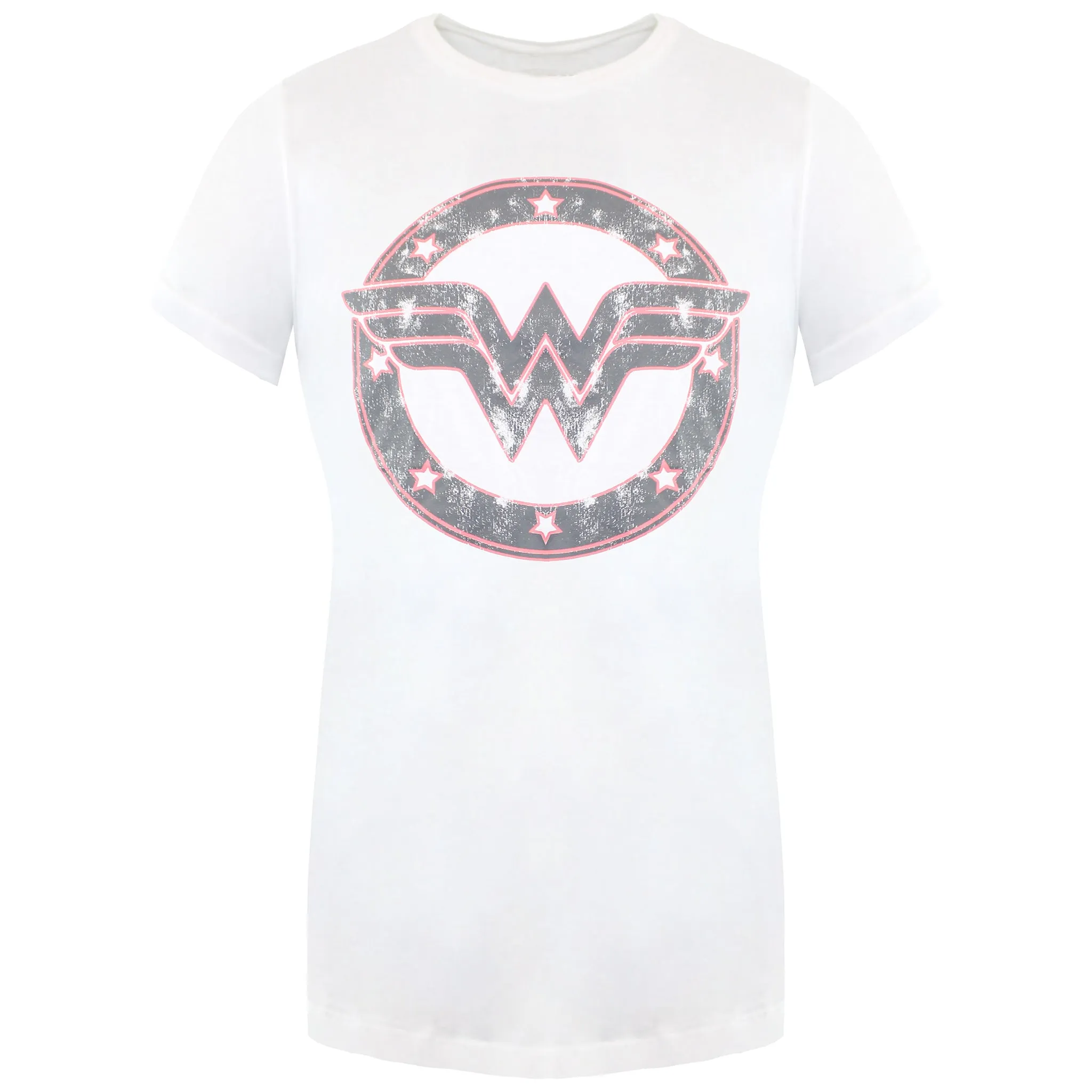 DC Comics Wonder Woman Emblem Womens White T-Shirt