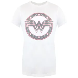 DC Comics Wonder Woman Emblem Womens White T-Shirt