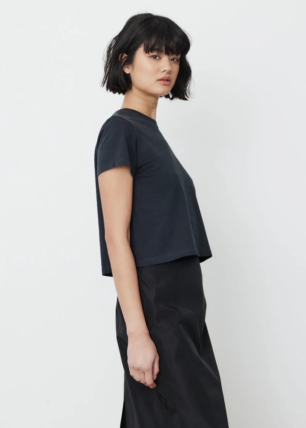 Double Fox Head Patch Cropped T-Shirt