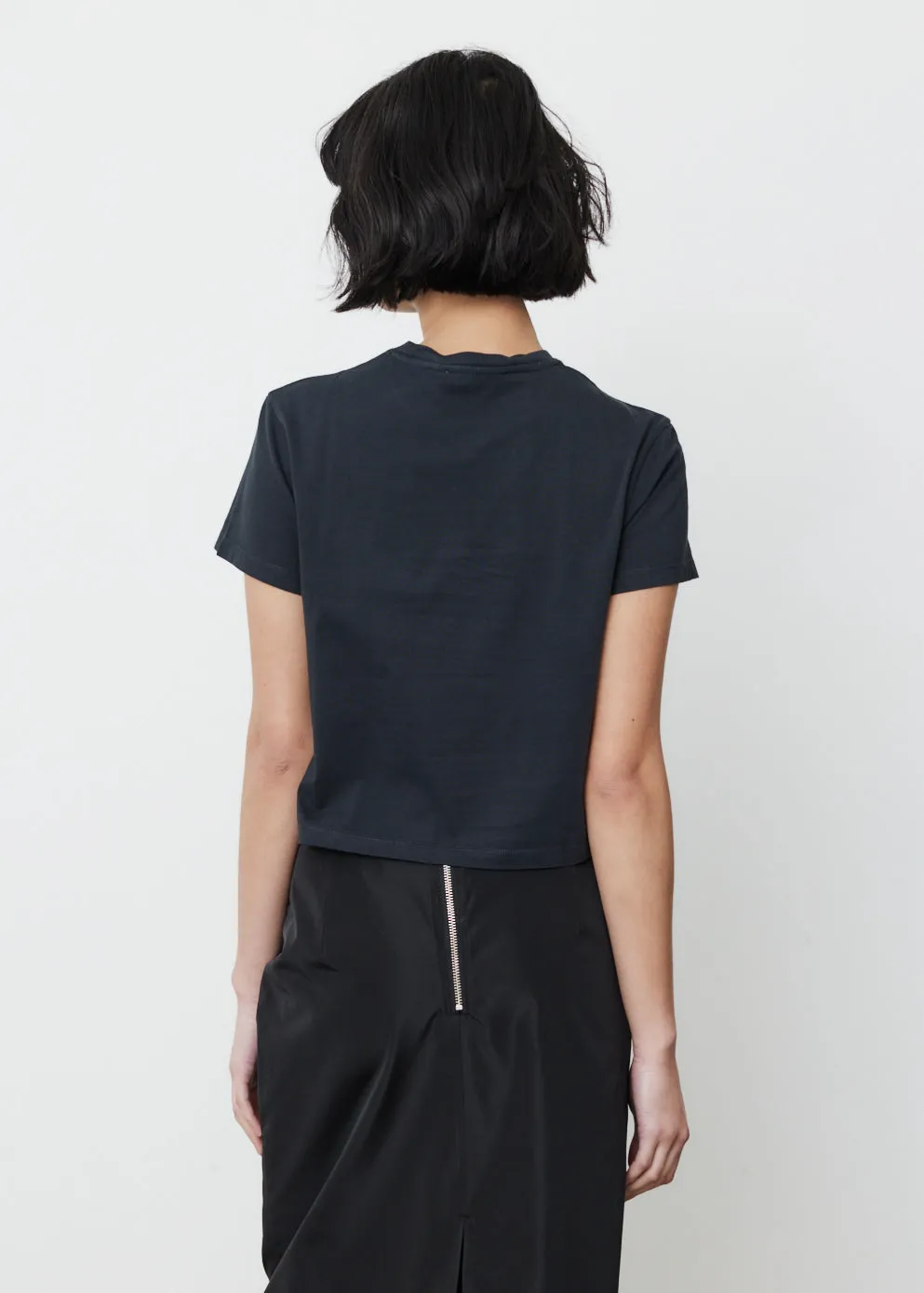 Double Fox Head Patch Cropped T-Shirt