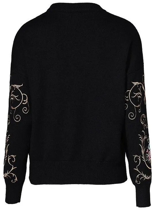 Embroidered Knit Sweater