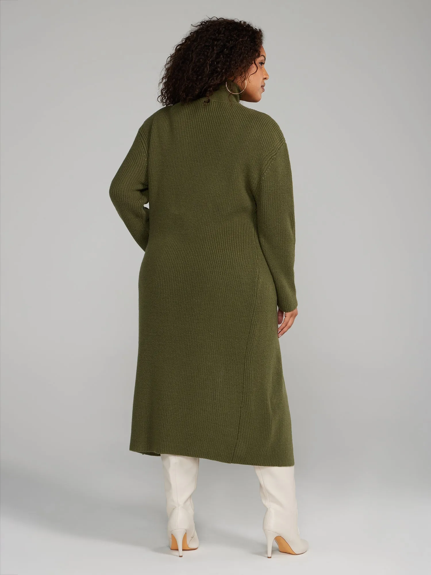 Fashion To Figure - Mockneck Split Front Cardigan