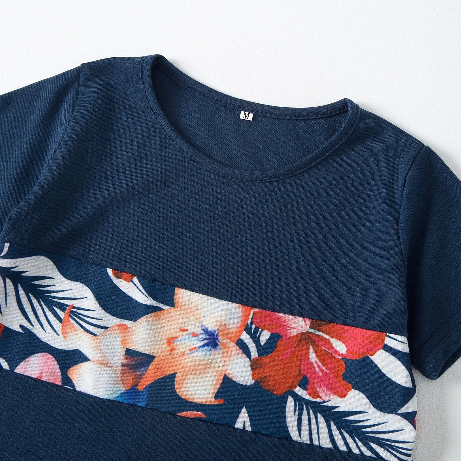 Floral Print Family Matching Dress and T-shirts Sets