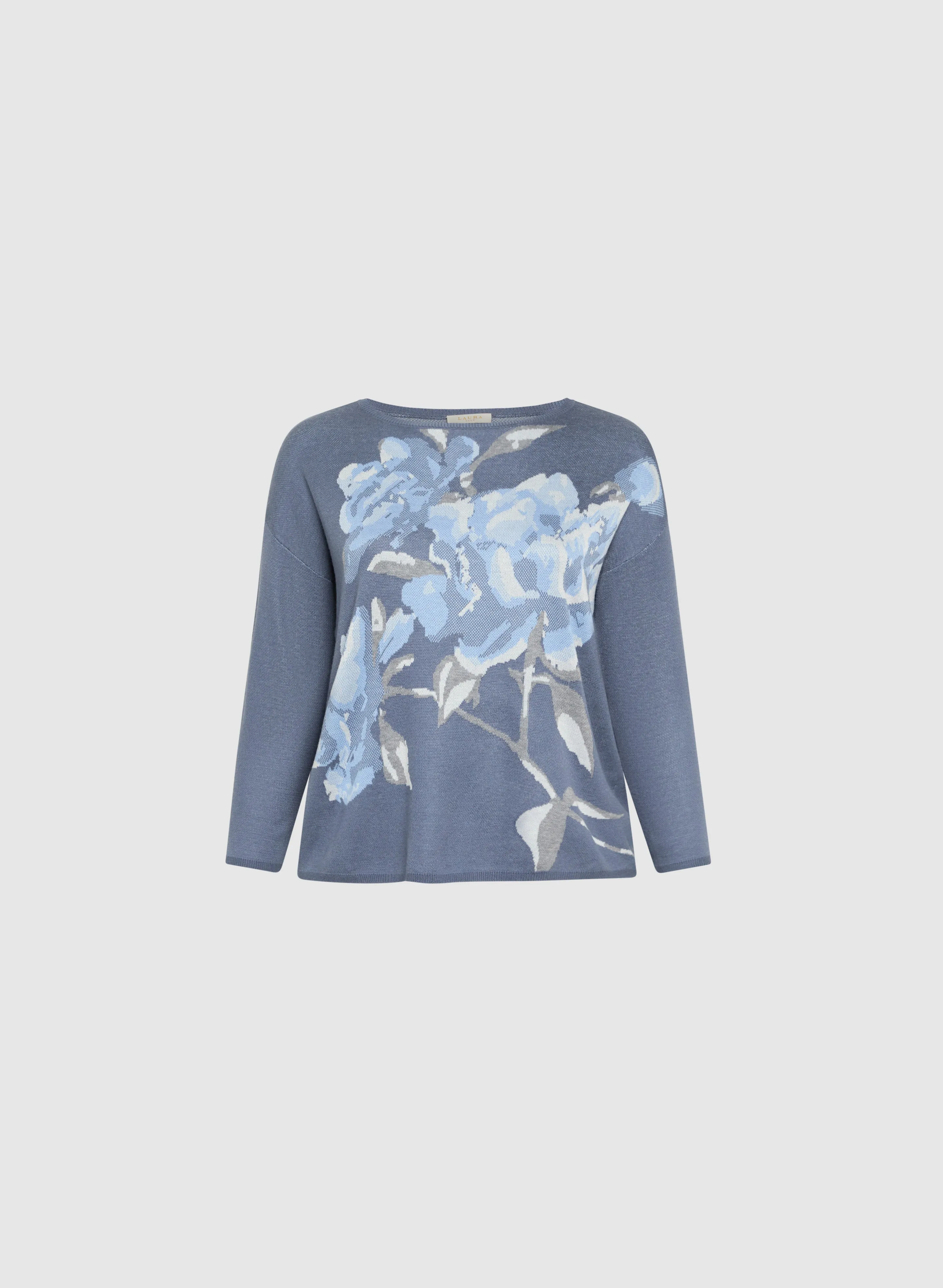 Floral Print Knit Sweater