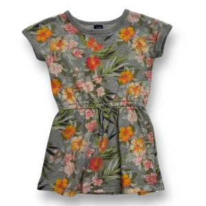 Girls Gap Size 4 Gray & Floral Print Everyday Comfy Dress