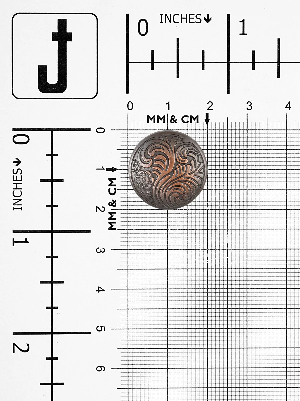 Historic Design Antique Copper Coat Button