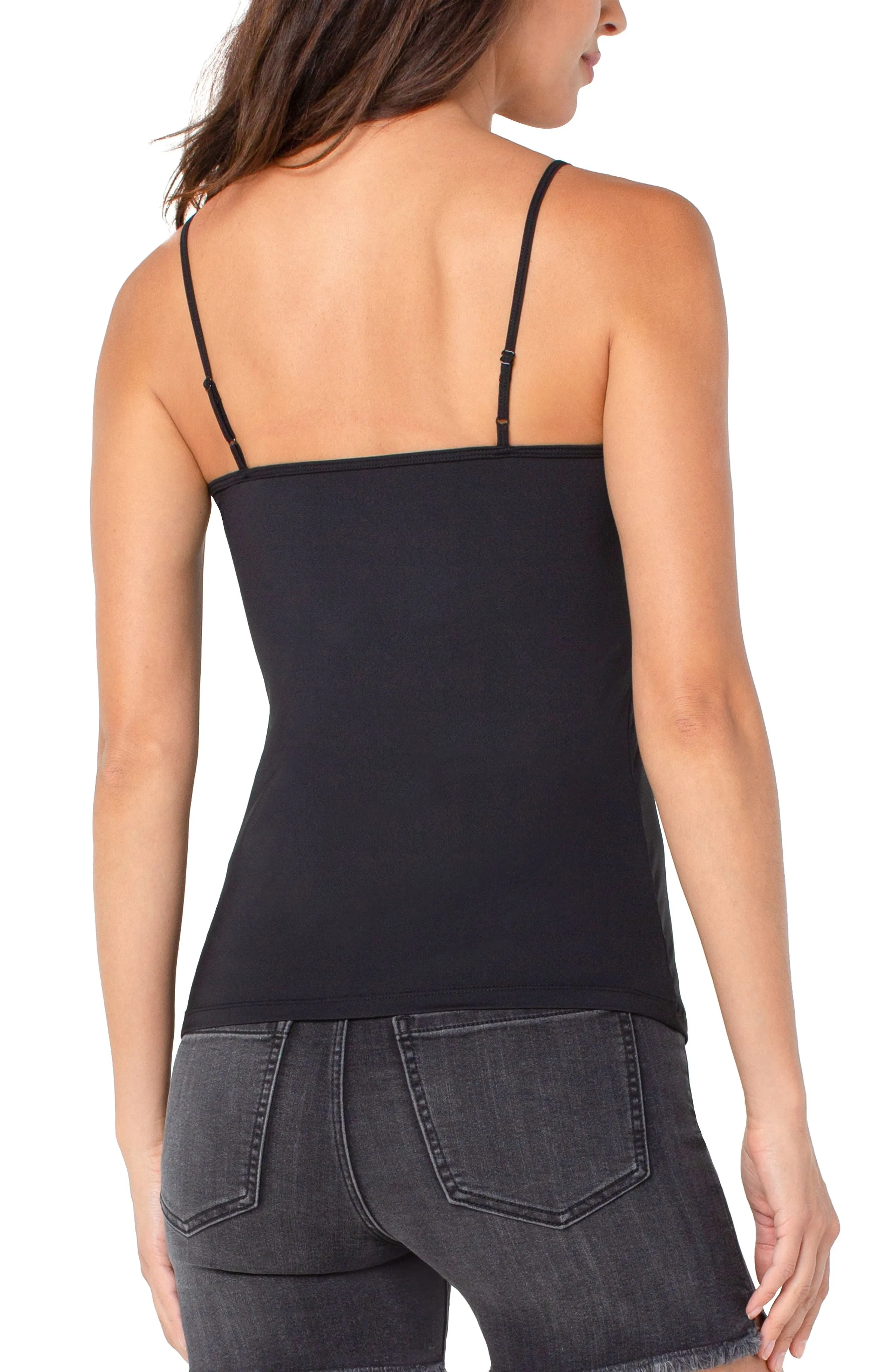 KACIE KNIT CAMISOLE TOP BLACK -LIVERPOOL LOS ANGELES