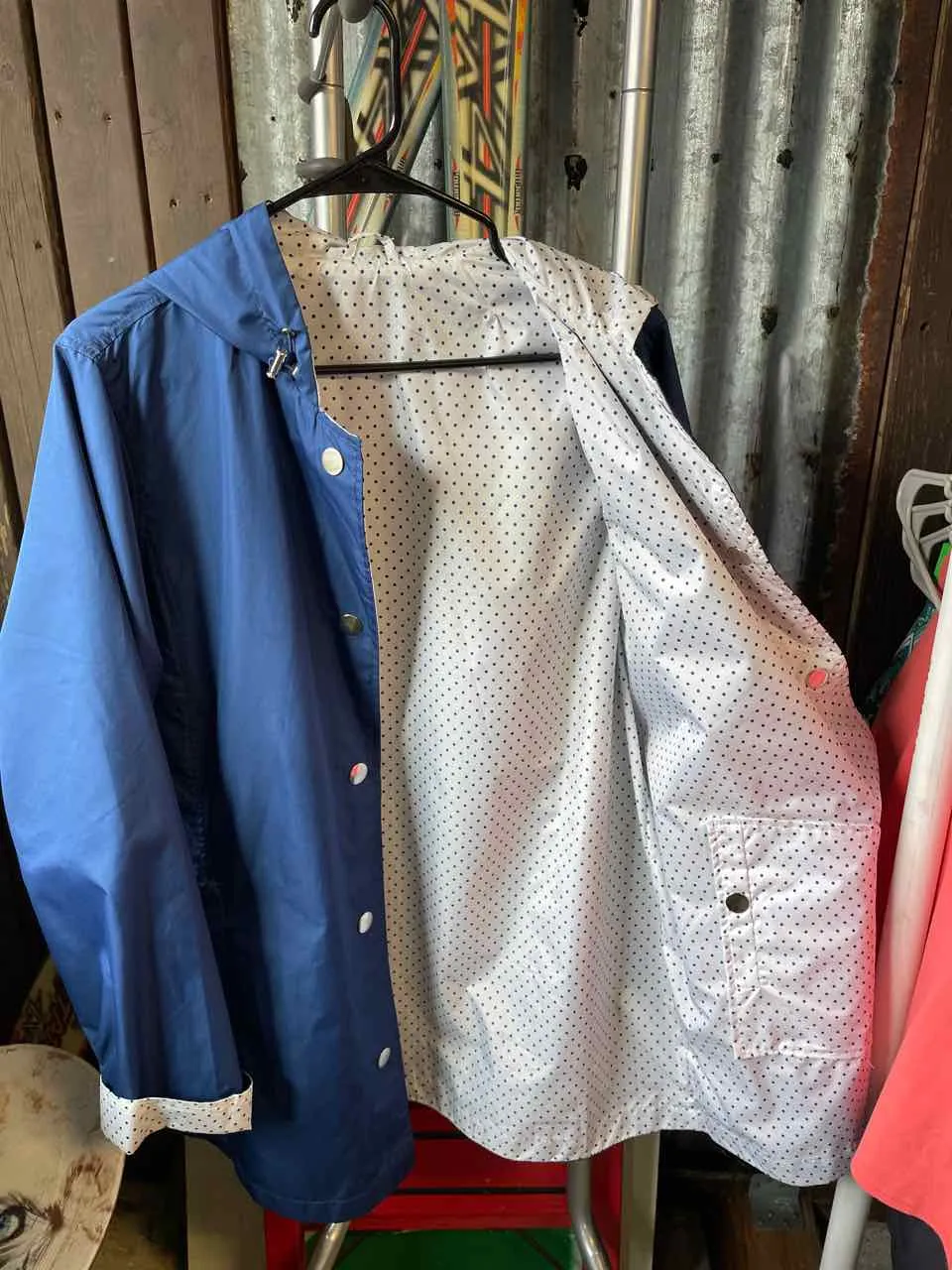 KC Collections Reversible Raincoat Women's L