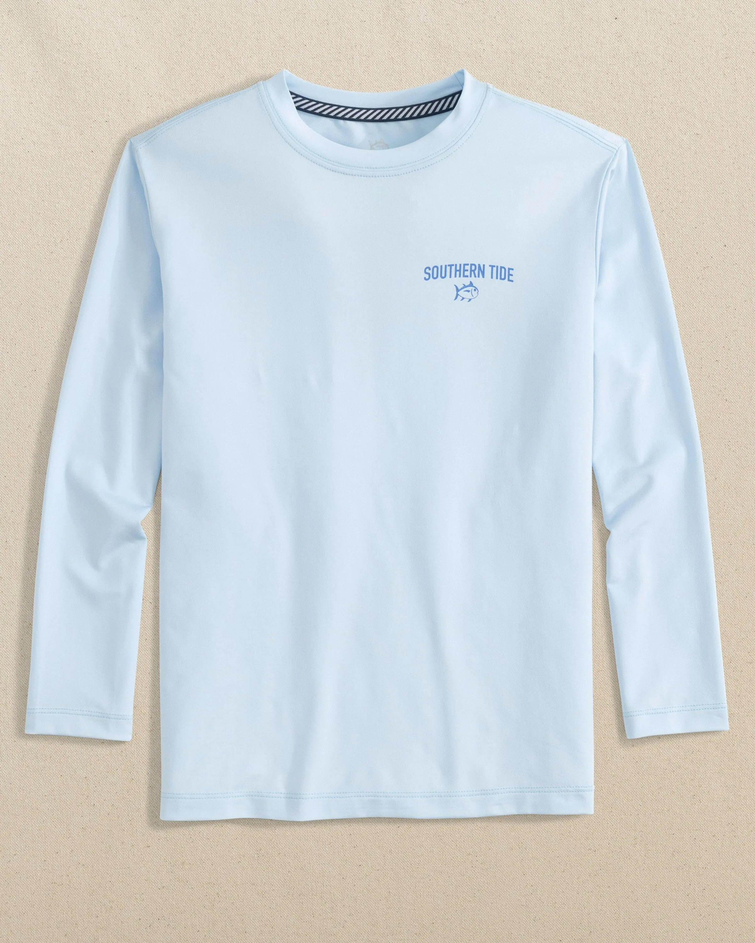Kids Blue Sails Long Sleeve Performance T-Shirt