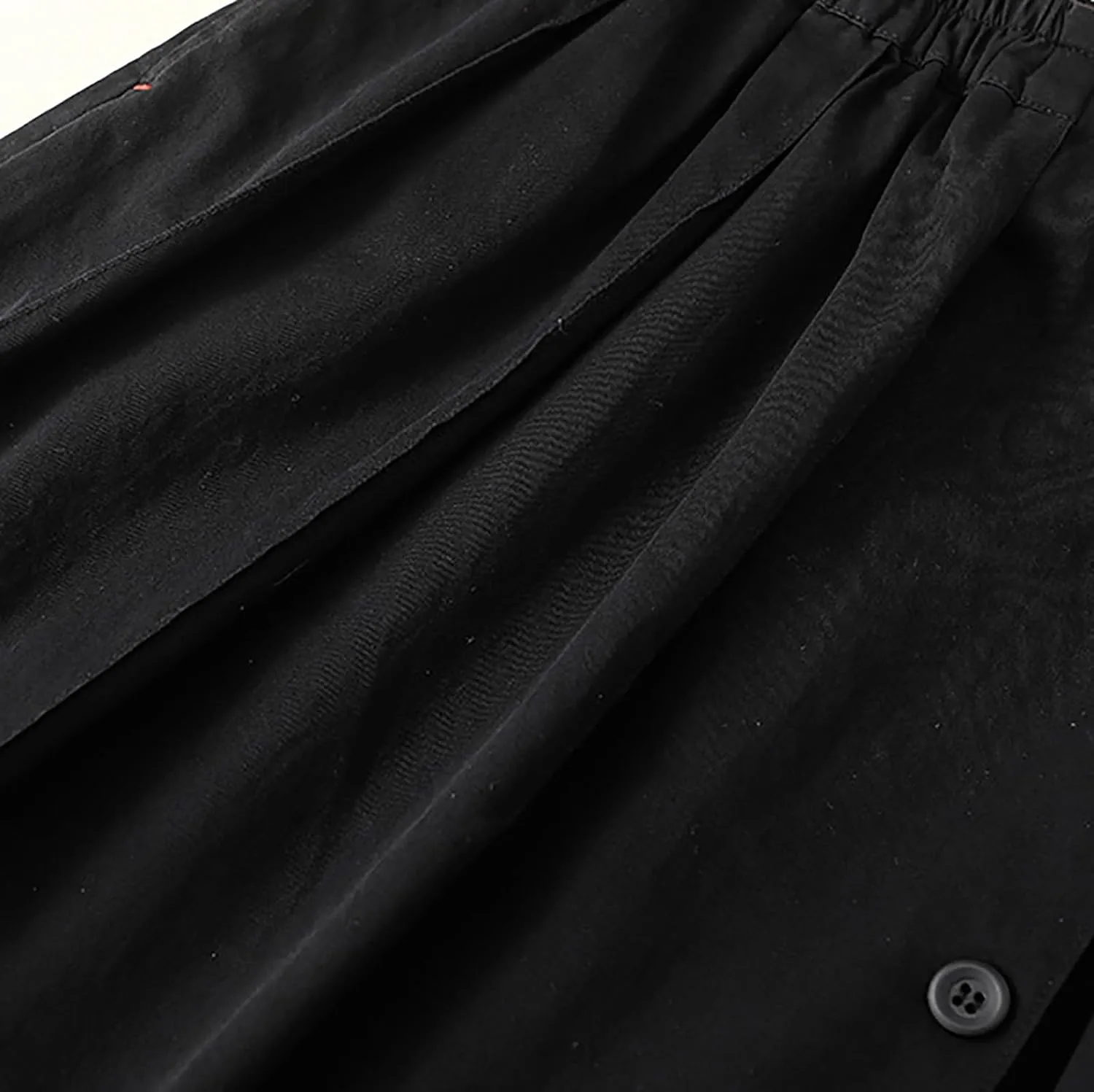 Long Skirts for Women High Elastic Waist Cotton Linen Skirt Casual Comfy Pleated Skirts Fall Fashion Swing Skirt
