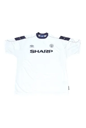 Manchester United Third Football Shirt 1999 2000 Sharp Size XL Vapa Tech White