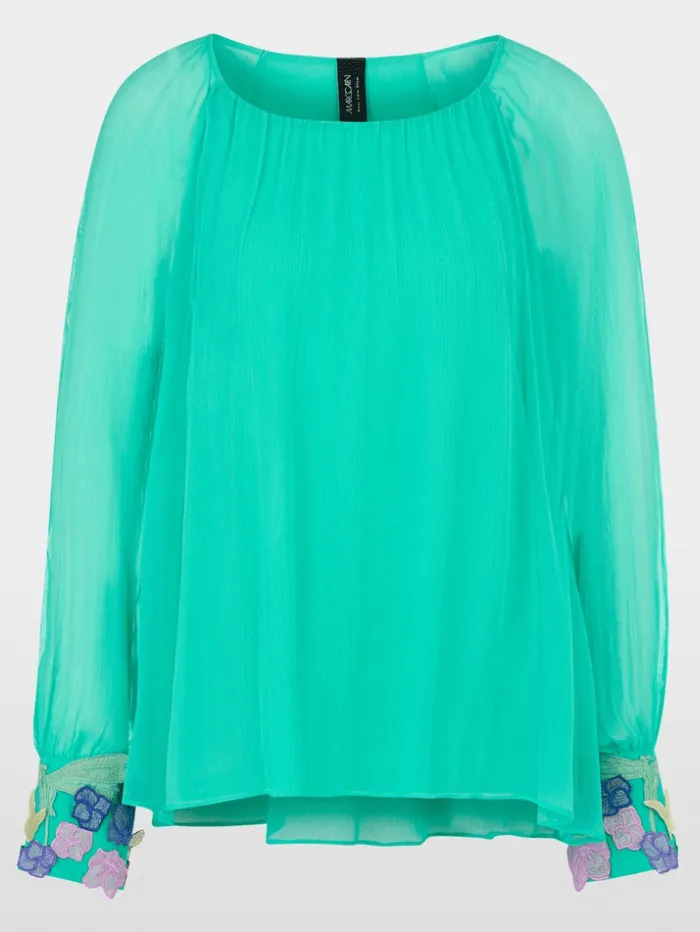 Marc Cain Glam Women's Delicate Viscose Crepe Slip Blouse YG 51.08 W14 COL 565