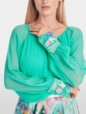 Marc Cain Glam Women's Delicate Viscose Crepe Slip Blouse YG 51.08 W14 COL 565