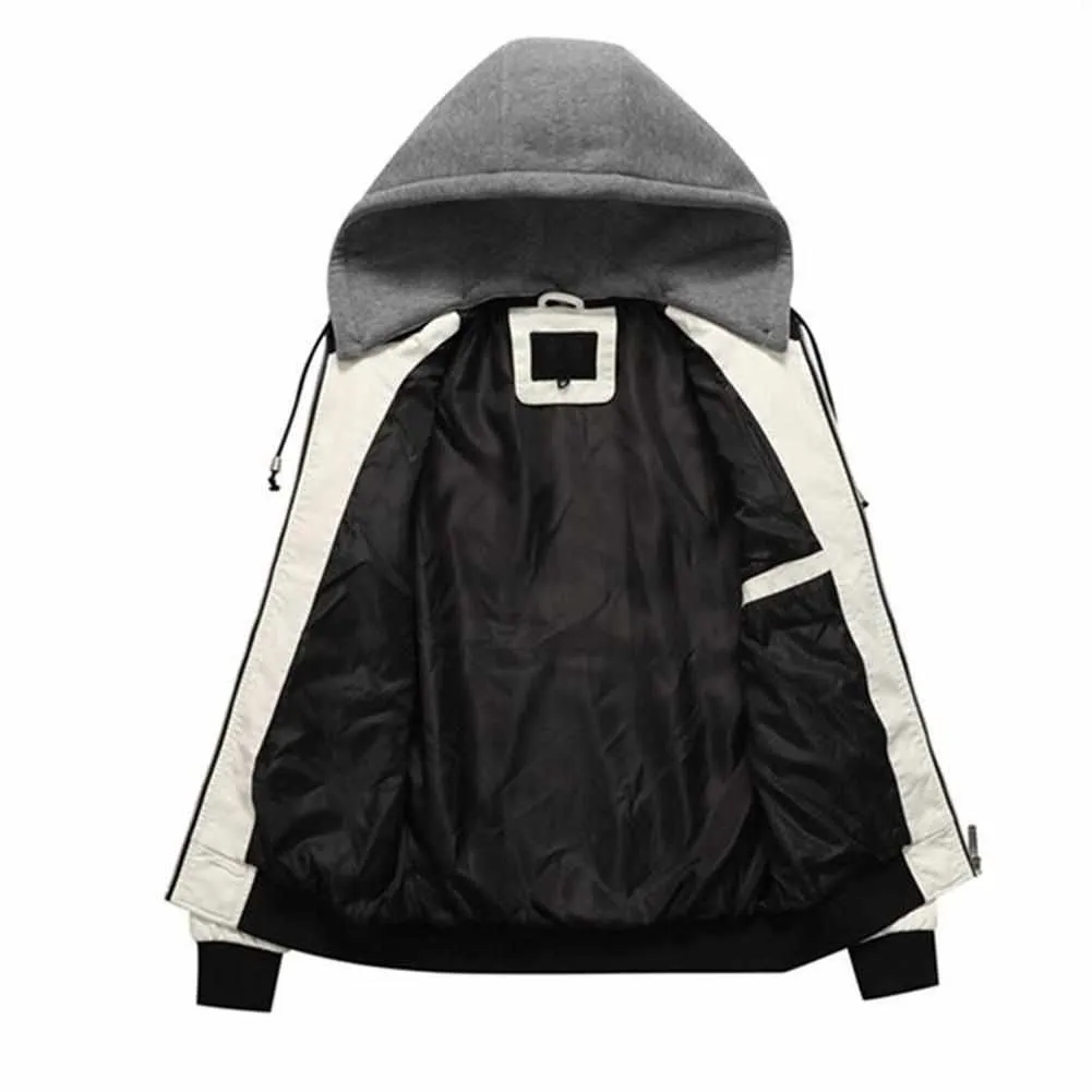 Night Madrid Hooded Leather Jacket
