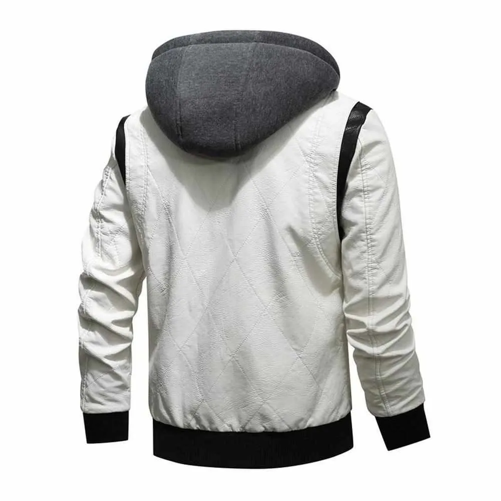 Night Madrid Hooded Leather Jacket