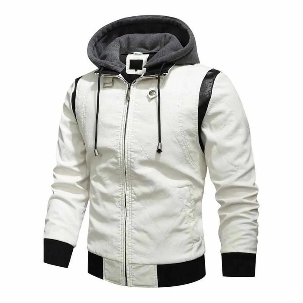 Night Madrid Hooded Leather Jacket