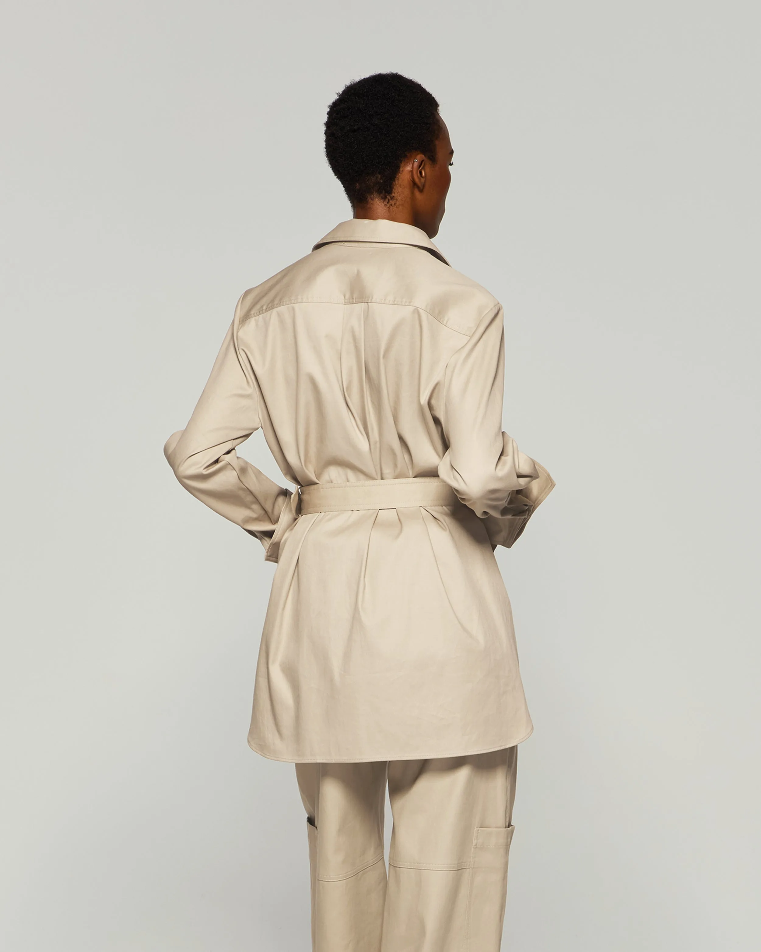 Oversized Cargo Shirt - Ecru