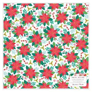 Paige Evans Sugarplum Wishes Specialty Paper 12x12"-Acetate W/Red Foil