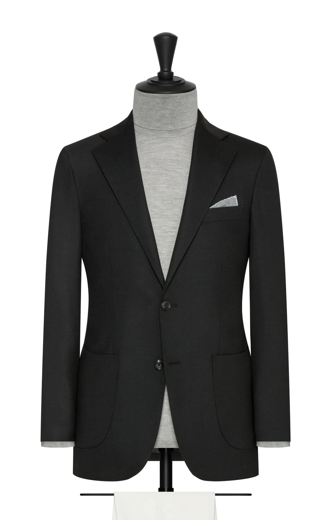 Paulo Oliveira Stretch Blazer in Black Merino Wool