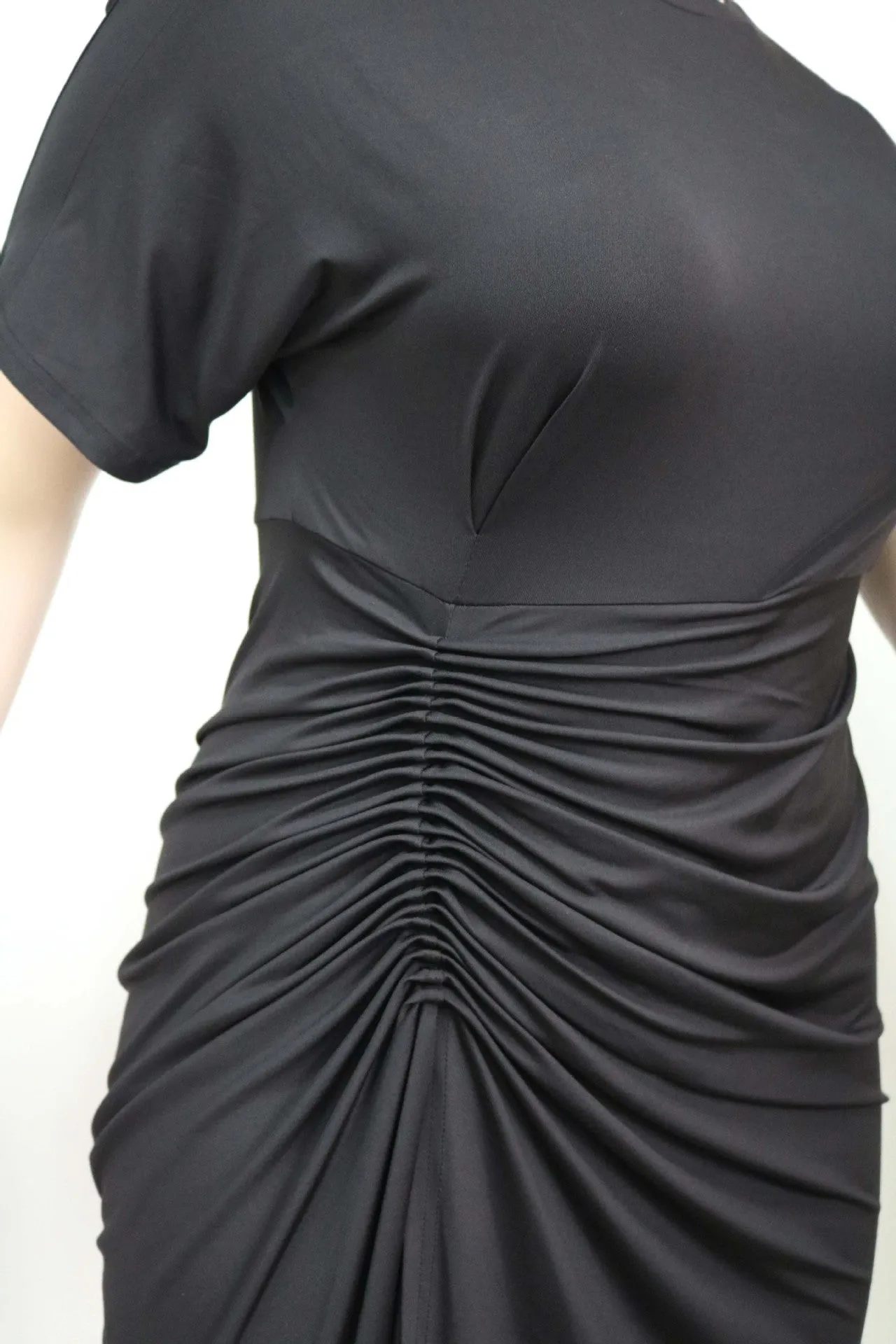 Plus Size Comfy Ruched Bodycon Dress
