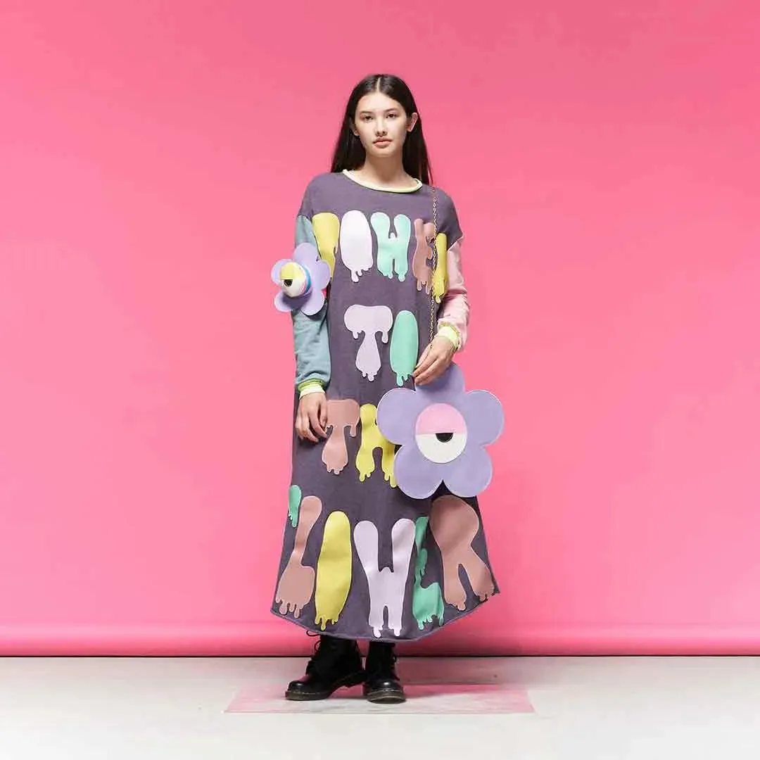 Power To The Flower Comfy Maxi Sweater Dress