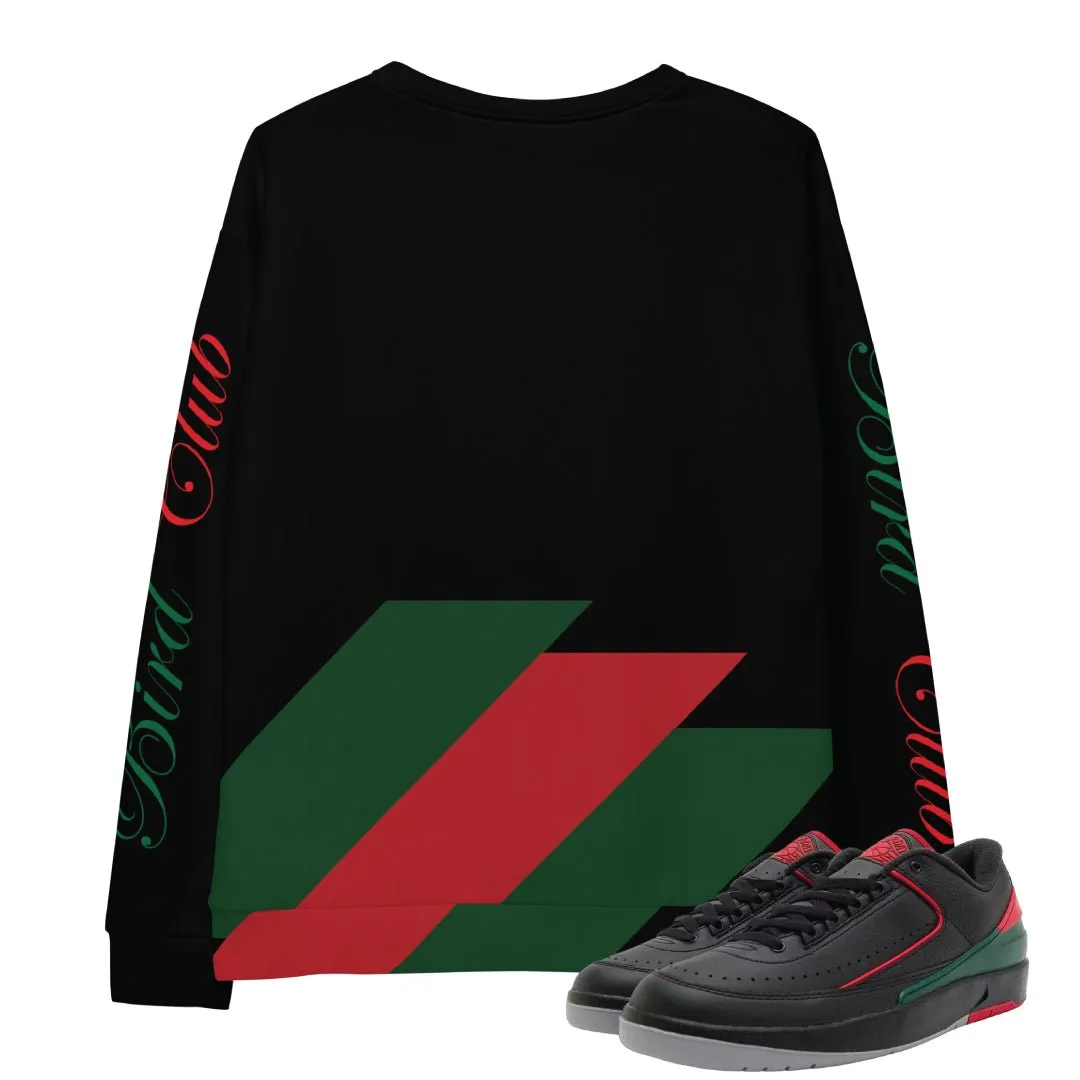 Retro 2 Low Christmas Italian Stripes Sweatshirt