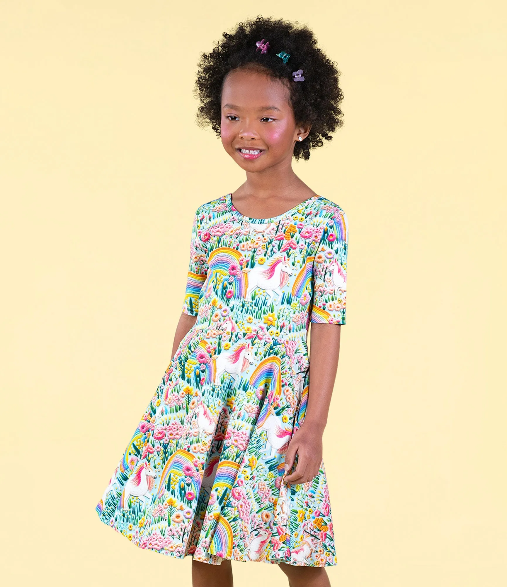 ROCK YOUR BABY - EMBROIDERED UNICORNS MABEL DRESS