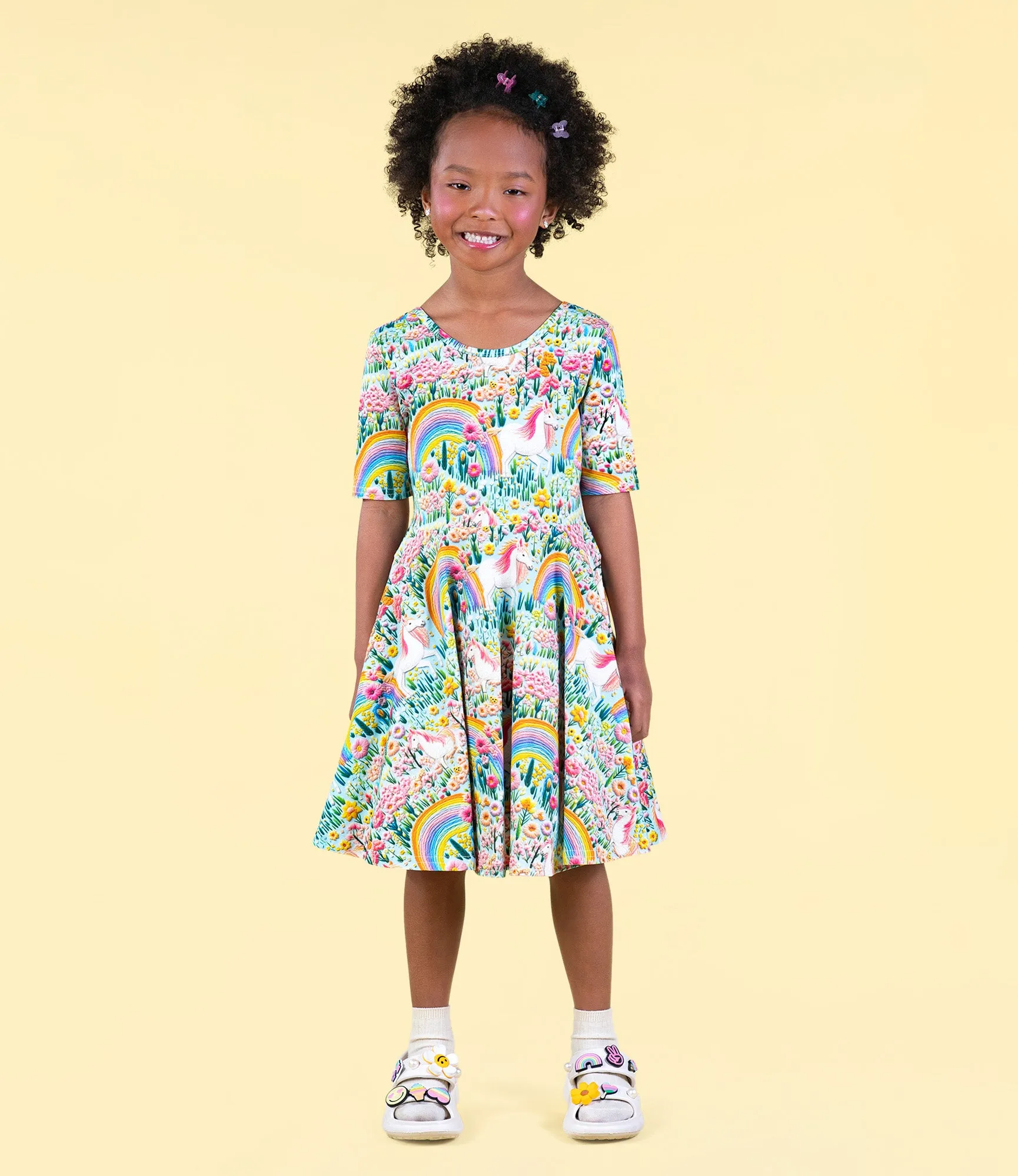 ROCK YOUR BABY - EMBROIDERED UNICORNS MABEL DRESS