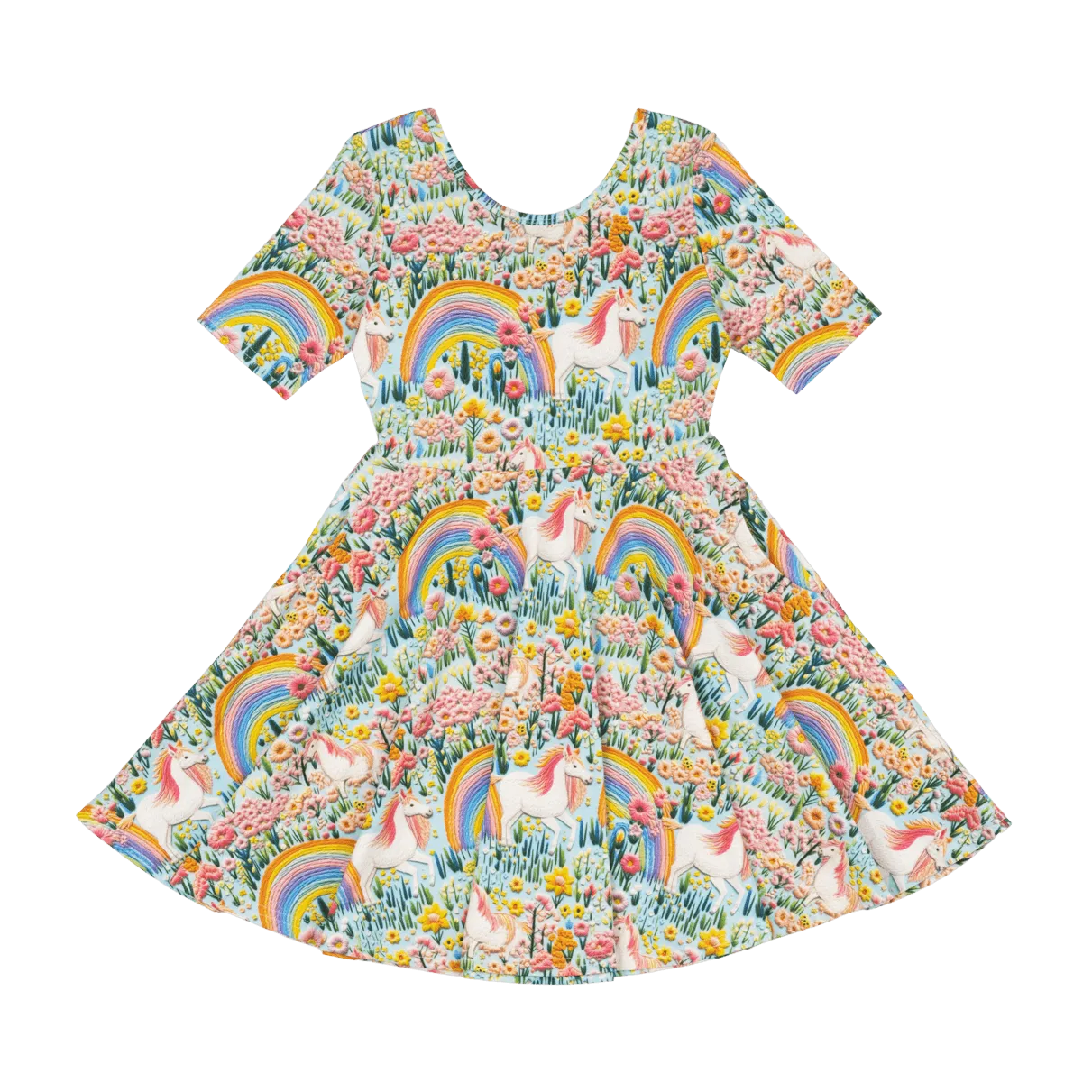 ROCK YOUR BABY - EMBROIDERED UNICORNS MABEL DRESS
