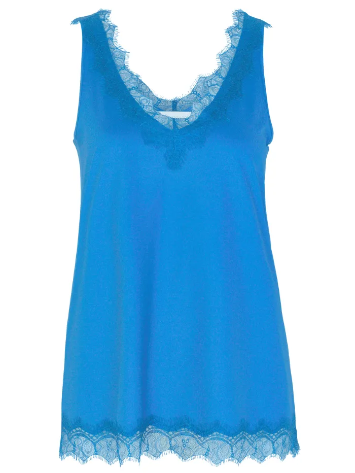 Rosemunde T Silk Lace Top Malibu Blue 4220 234