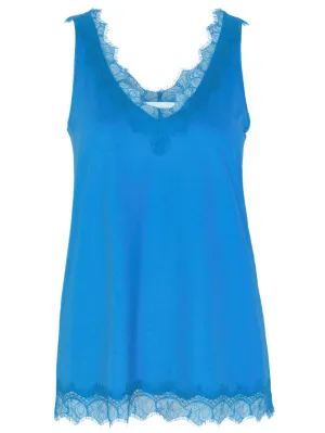 Rosemunde T Silk Lace Top Malibu Blue 4220 234