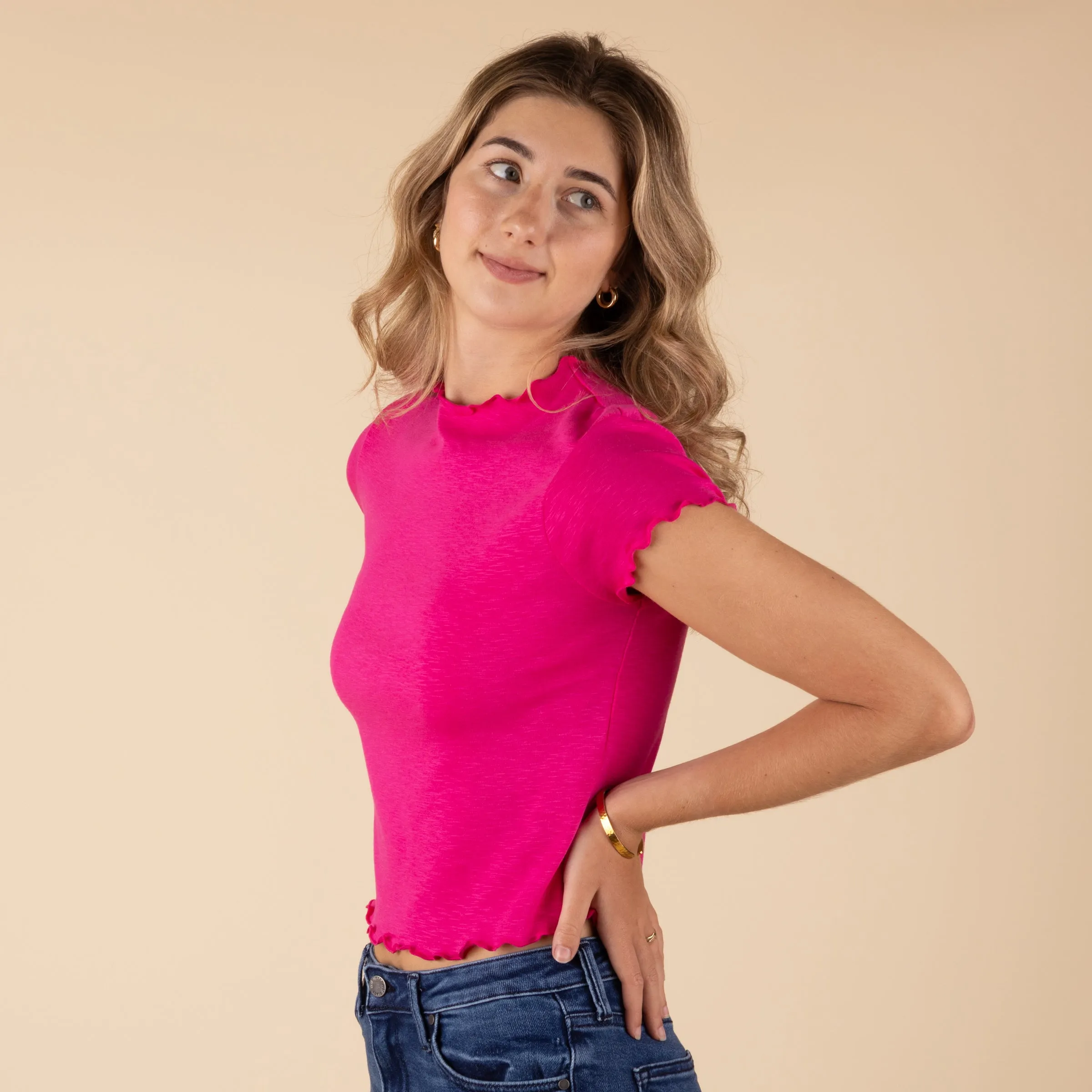 Short Sleeve Lettuce Top