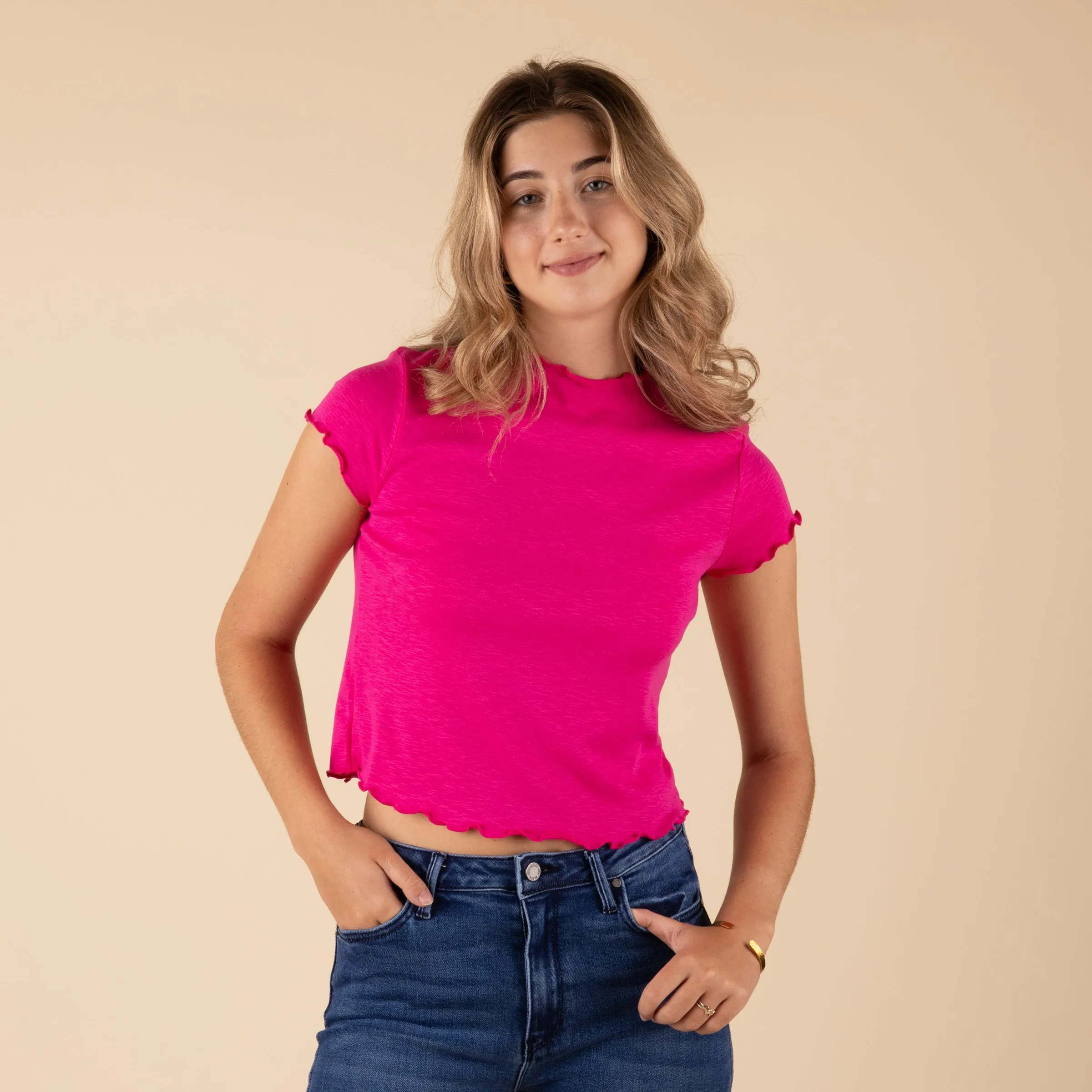 Short Sleeve Lettuce Top