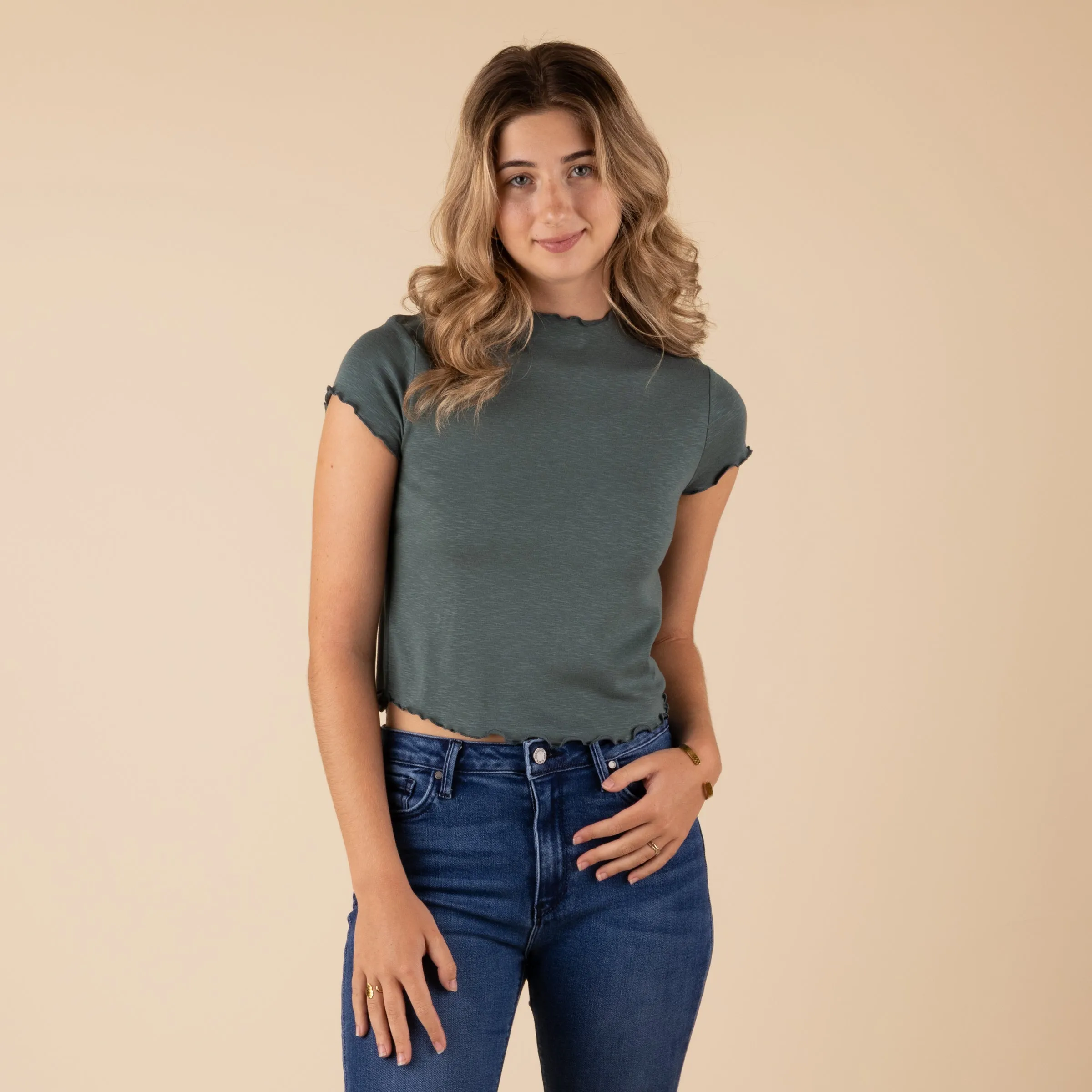 Short Sleeve Lettuce Top