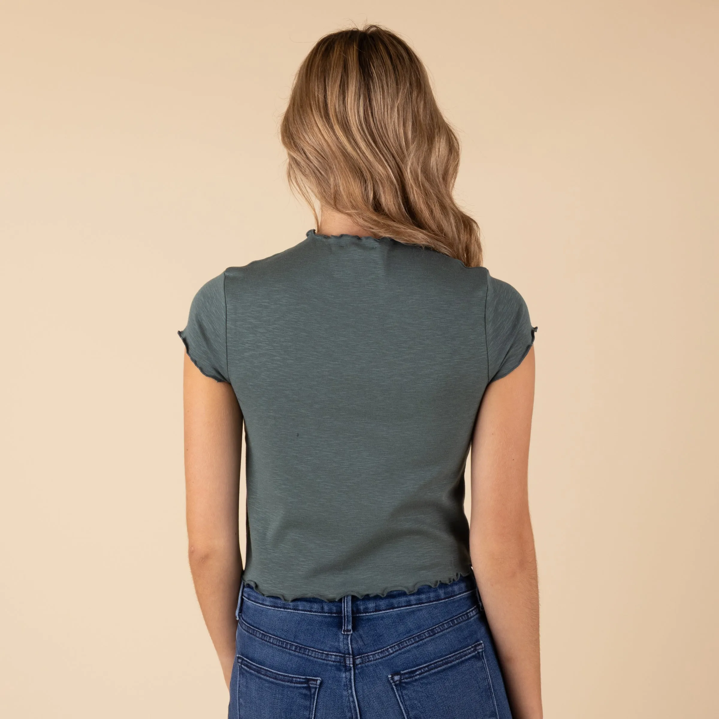 Short Sleeve Lettuce Top
