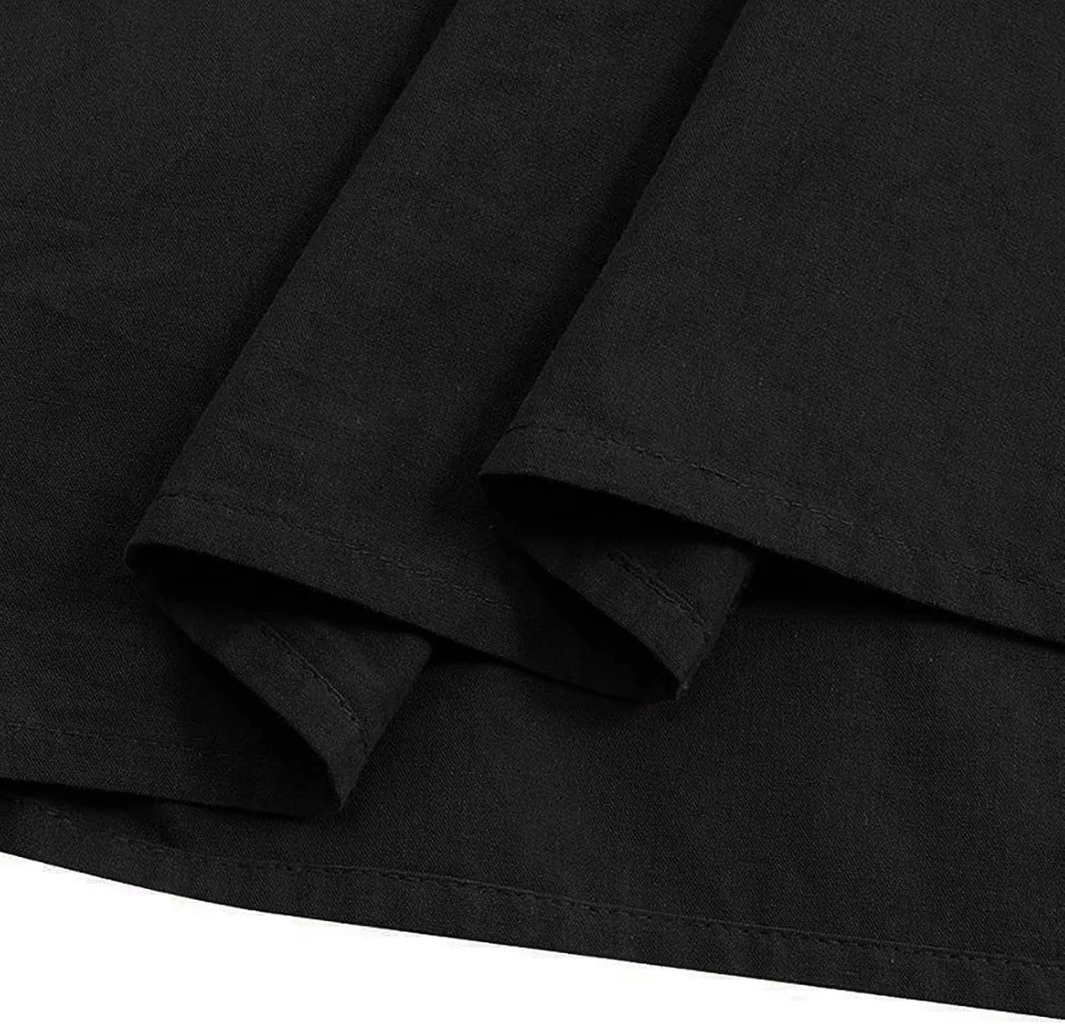 Skirted Toilet Women's Spring/Summer Casual High Waist Linen Solid Pleated Loose Swing Half Length Skirt Skirt