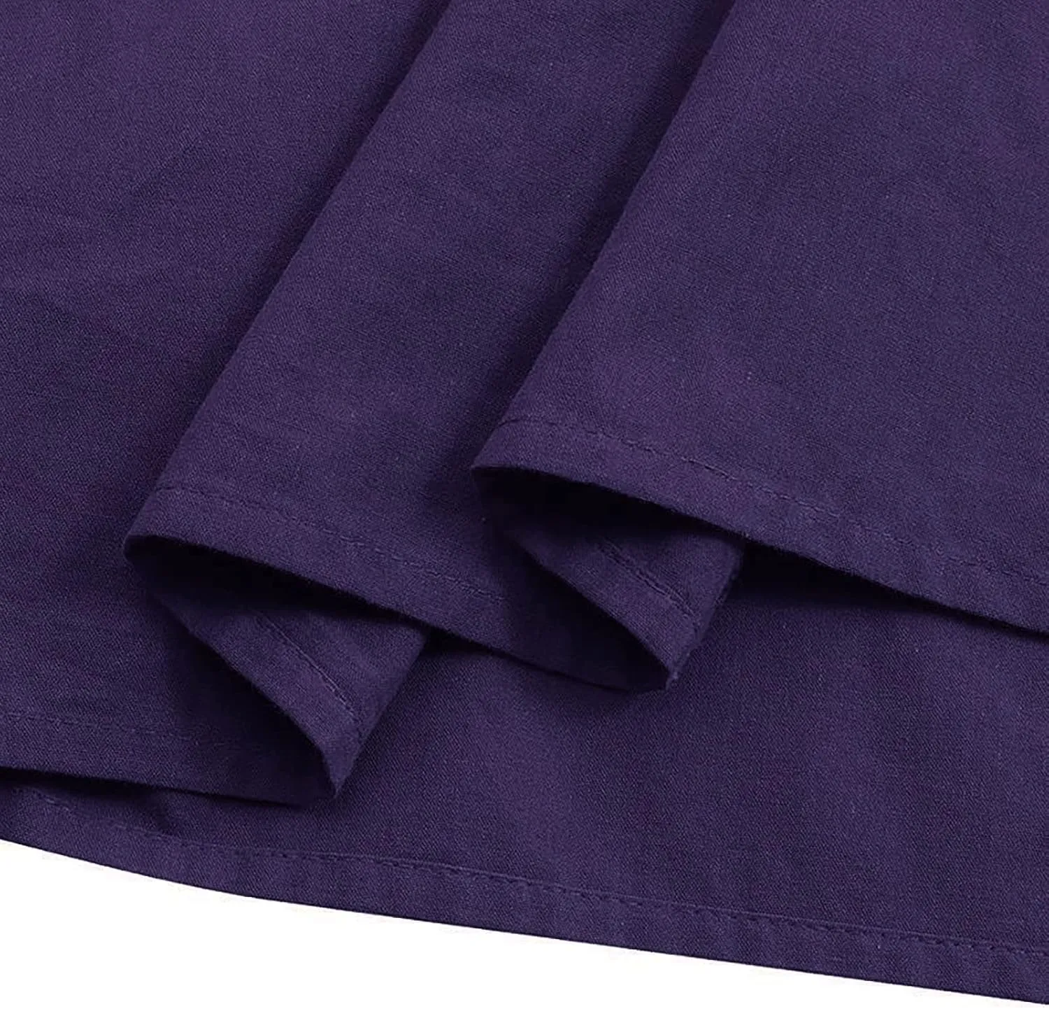 Skirted Toilet Women's Spring/Summer Casual High Waist Linen Solid Pleated Loose Swing Half Length Skirt Skirt