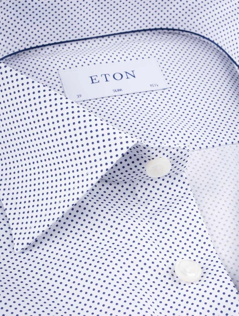Slim Polka Dot Shirt White